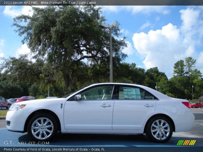 White Platinum Tri-Coat / Light Camel 2011 Lincoln MKZ FWD