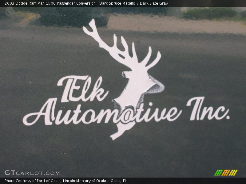 Dark Spruce Metallic / Dark Slate Gray 2003 Dodge Ram Van 1500 Passenger Conversion