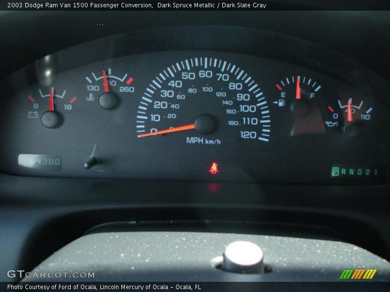 Dark Spruce Metallic / Dark Slate Gray 2003 Dodge Ram Van 1500 Passenger Conversion