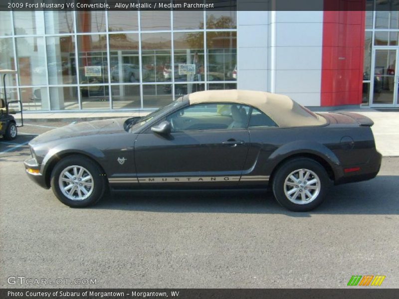 Alloy Metallic / Medium Parchment 2009 Ford Mustang V6 Convertible