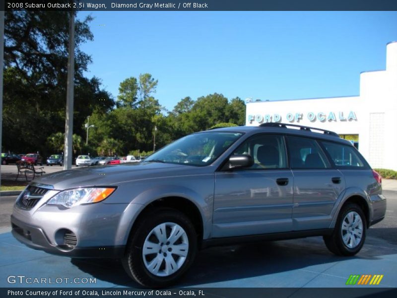 Diamond Gray Metallic / Off Black 2008 Subaru Outback 2.5i Wagon