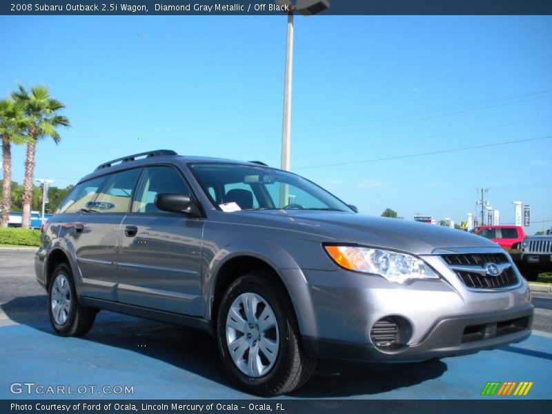 Diamond Gray Metallic / Off Black 2008 Subaru Outback 2.5i Wagon