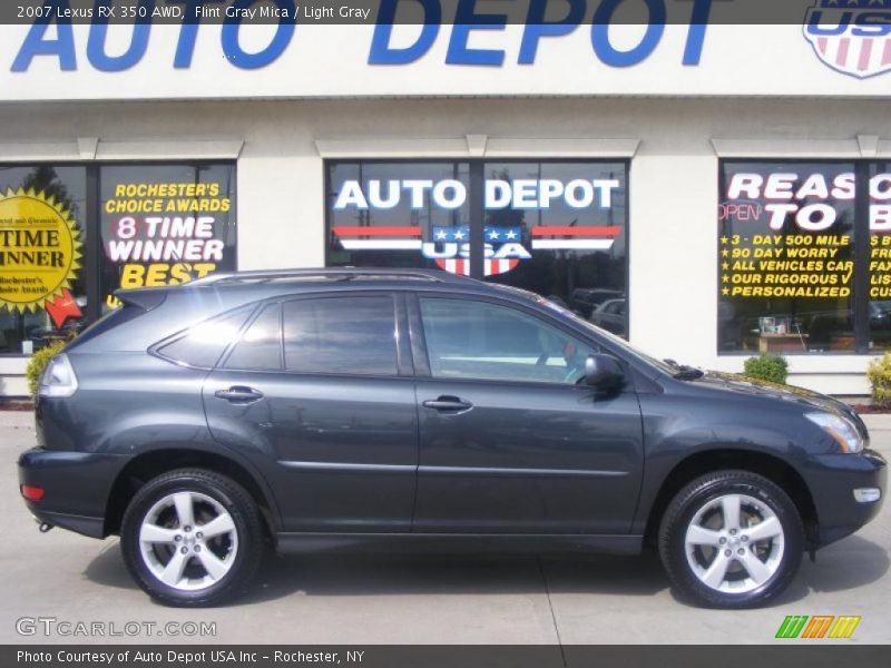 Flint Gray Mica / Light Gray 2007 Lexus RX 350 AWD
