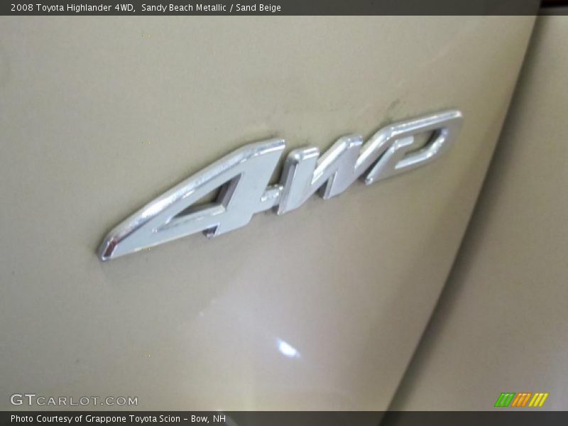 Sandy Beach Metallic / Sand Beige 2008 Toyota Highlander 4WD