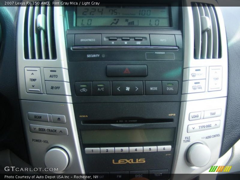 Flint Gray Mica / Light Gray 2007 Lexus RX 350 AWD