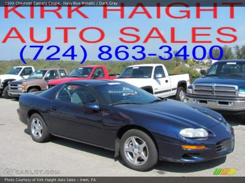 Navy Blue Metallic / Dark Gray 1999 Chevrolet Camaro Coupe