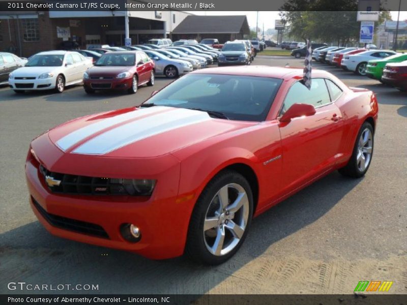 Inferno Orange Metallic / Black 2011 Chevrolet Camaro LT/RS Coupe