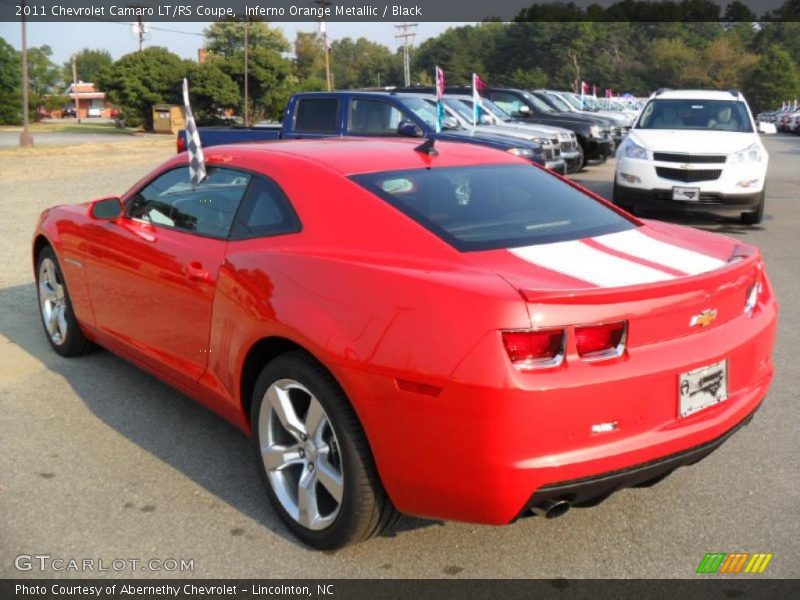 Inferno Orange Metallic / Black 2011 Chevrolet Camaro LT/RS Coupe