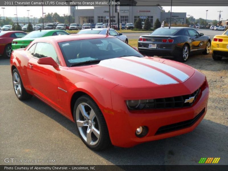 Inferno Orange Metallic / Black 2011 Chevrolet Camaro LT/RS Coupe
