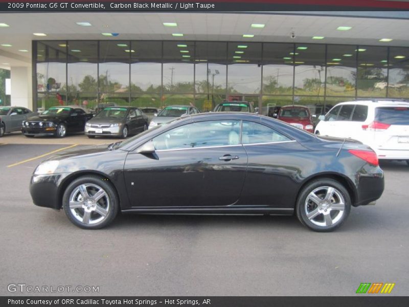 Carbon Black Metallic / Light Taupe 2009 Pontiac G6 GT Convertible