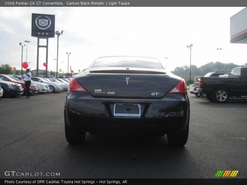 Carbon Black Metallic / Light Taupe 2009 Pontiac G6 GT Convertible