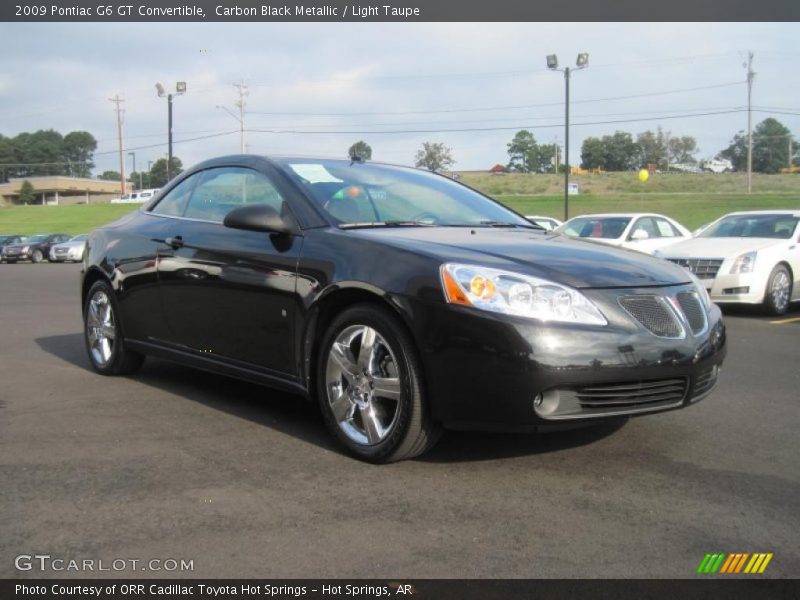 Carbon Black Metallic / Light Taupe 2009 Pontiac G6 GT Convertible