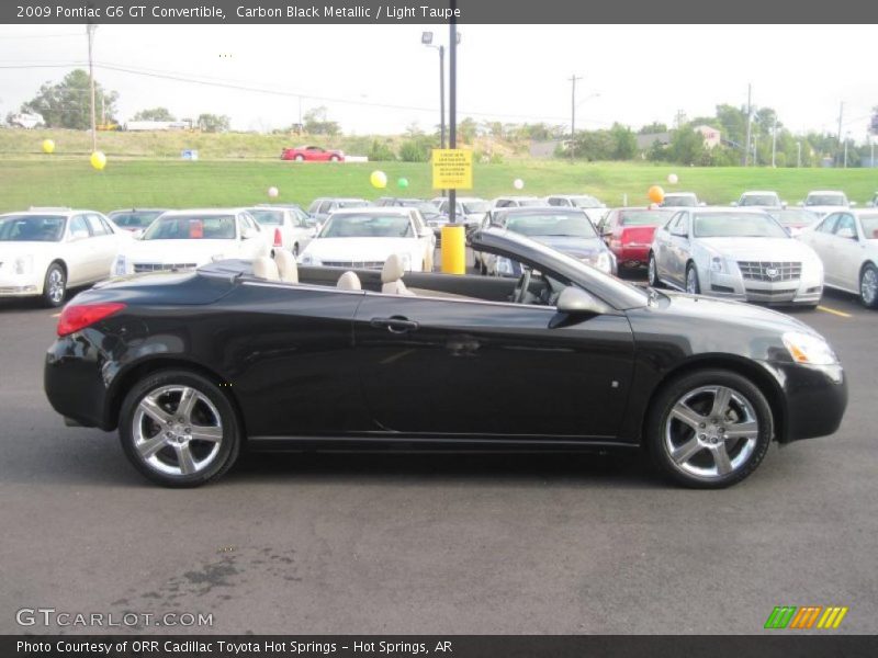 Carbon Black Metallic / Light Taupe 2009 Pontiac G6 GT Convertible