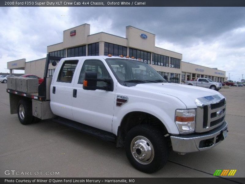 Oxford White / Camel 2008 Ford F350 Super Duty XLT Crew Cab 4x4 Chassis