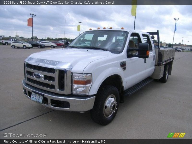 Oxford White / Camel 2008 Ford F350 Super Duty XLT Crew Cab 4x4 Chassis
