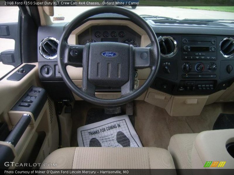 Oxford White / Camel 2008 Ford F350 Super Duty XLT Crew Cab 4x4 Chassis