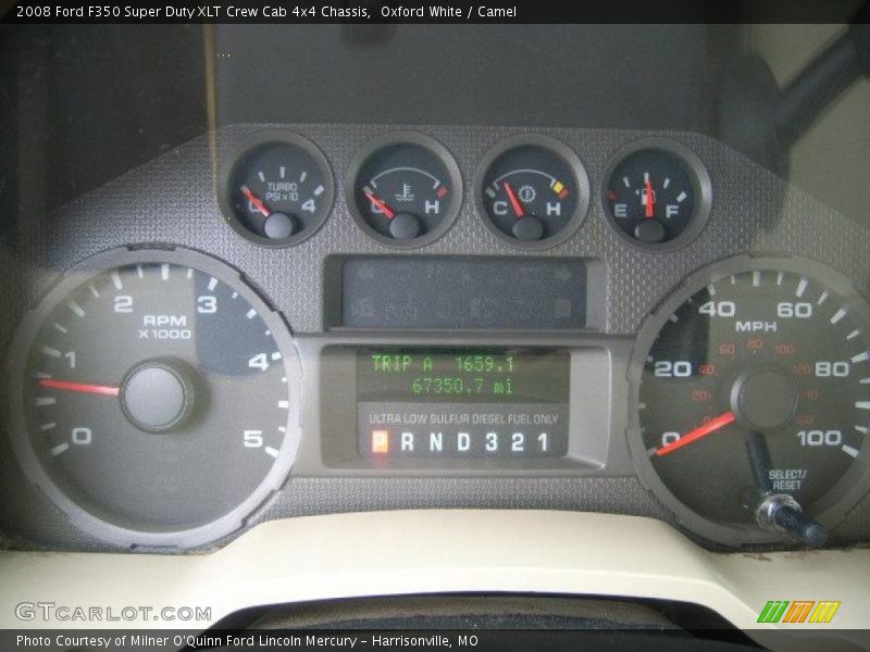 Oxford White / Camel 2008 Ford F350 Super Duty XLT Crew Cab 4x4 Chassis