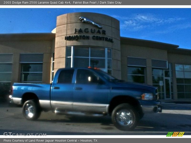 Patriot Blue Pearl / Dark Slate Gray 2003 Dodge Ram 2500 Laramie Quad Cab 4x4