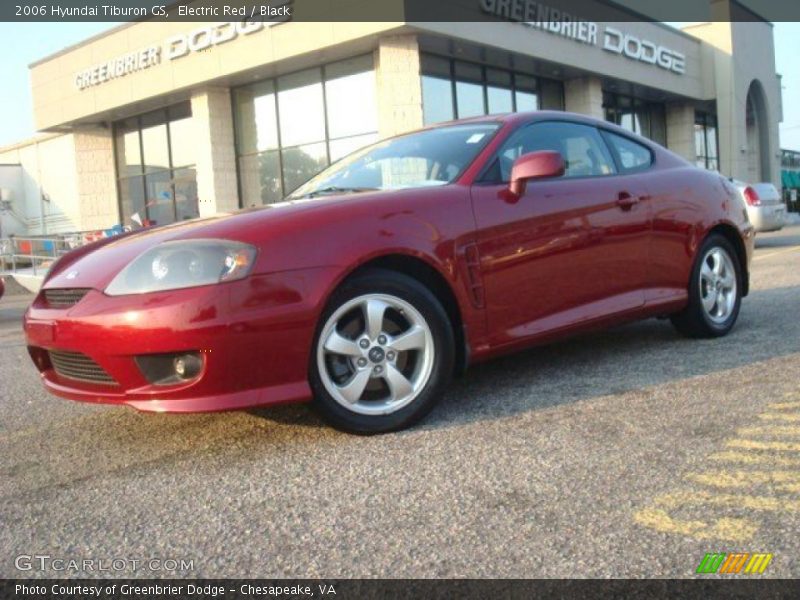 Electric Red / Black 2006 Hyundai Tiburon GS