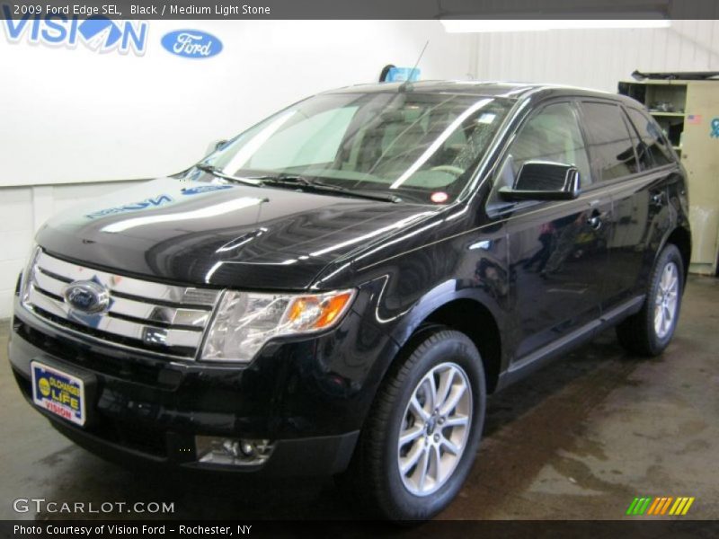 Black / Medium Light Stone 2009 Ford Edge SEL