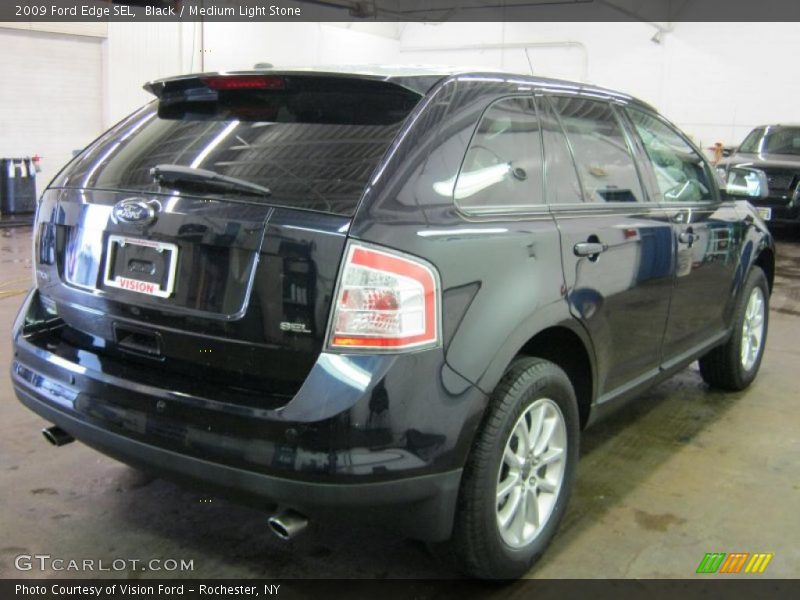 Black / Medium Light Stone 2009 Ford Edge SEL