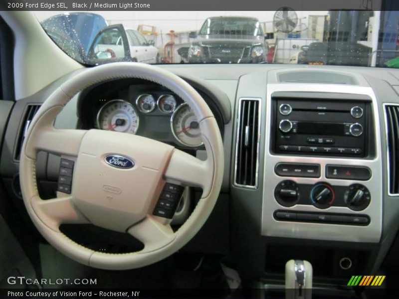 Black / Medium Light Stone 2009 Ford Edge SEL
