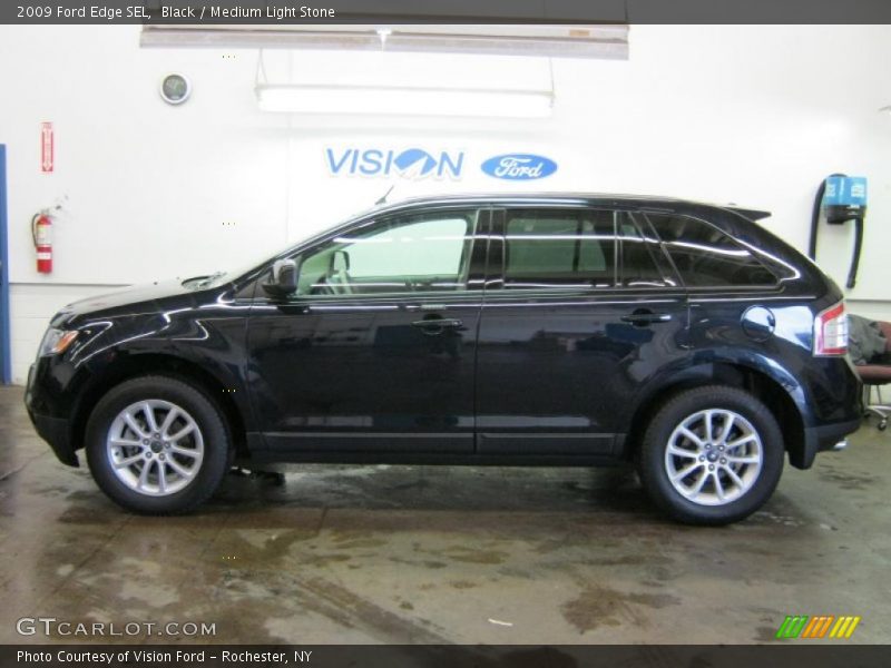 Black / Medium Light Stone 2009 Ford Edge SEL