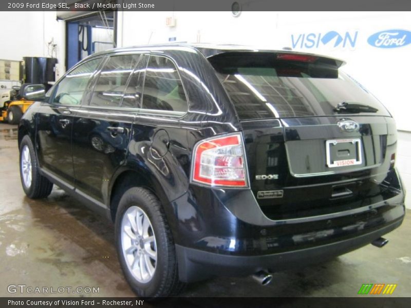 Black / Medium Light Stone 2009 Ford Edge SEL