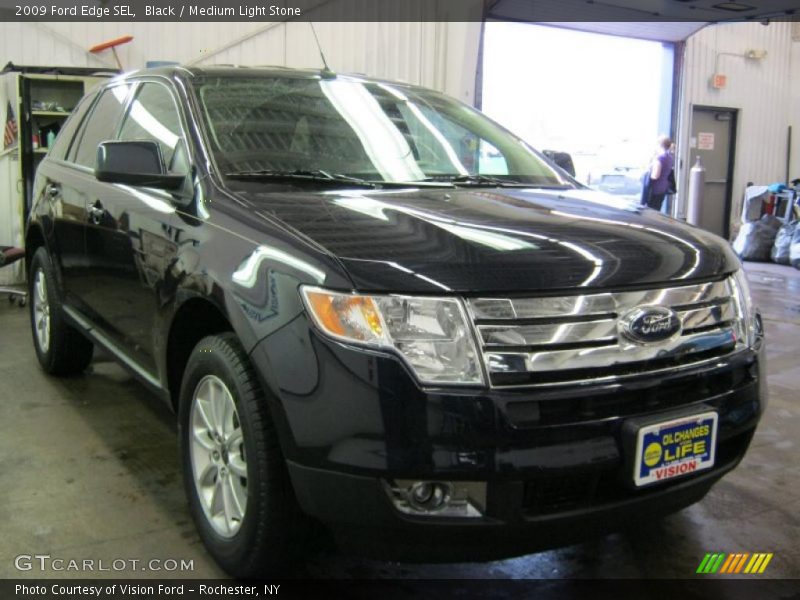 Black / Medium Light Stone 2009 Ford Edge SEL