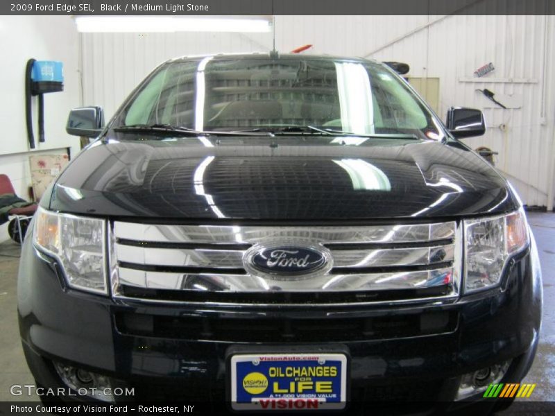 Black / Medium Light Stone 2009 Ford Edge SEL