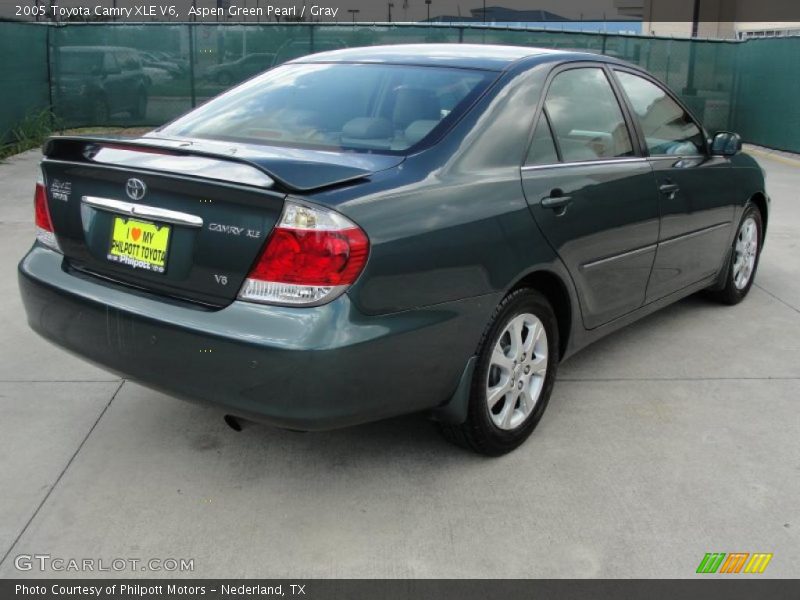 Aspen Green Pearl / Gray 2005 Toyota Camry XLE V6