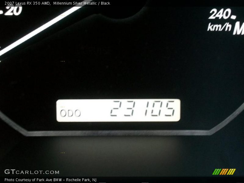 Millennium Silver Metallic / Black 2007 Lexus RX 350 AWD