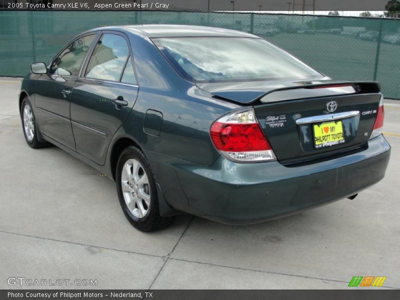 Aspen Green Pearl / Gray 2005 Toyota Camry XLE V6