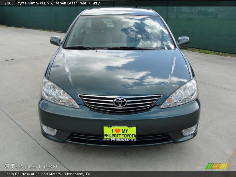 Aspen Green Pearl / Gray 2005 Toyota Camry XLE V6