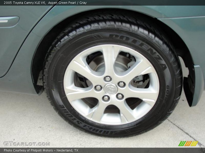 Aspen Green Pearl / Gray 2005 Toyota Camry XLE V6