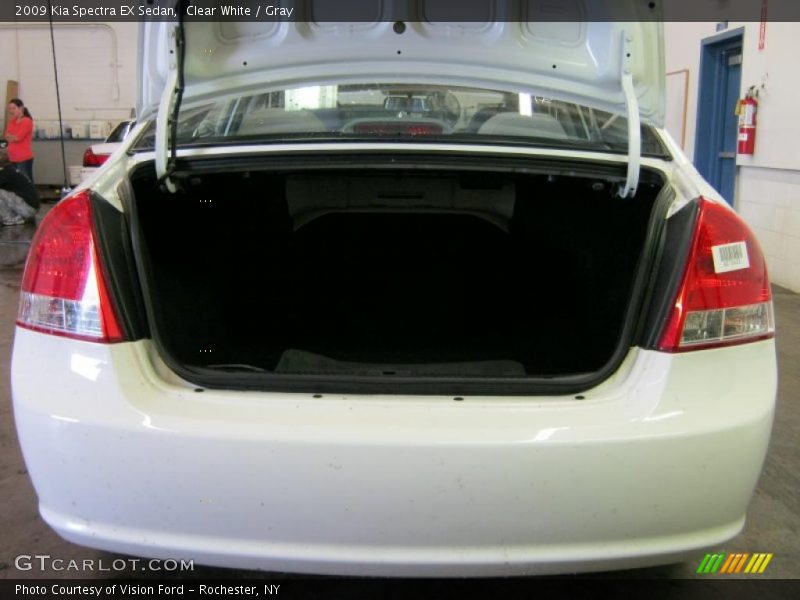 Clear White / Gray 2009 Kia Spectra EX Sedan