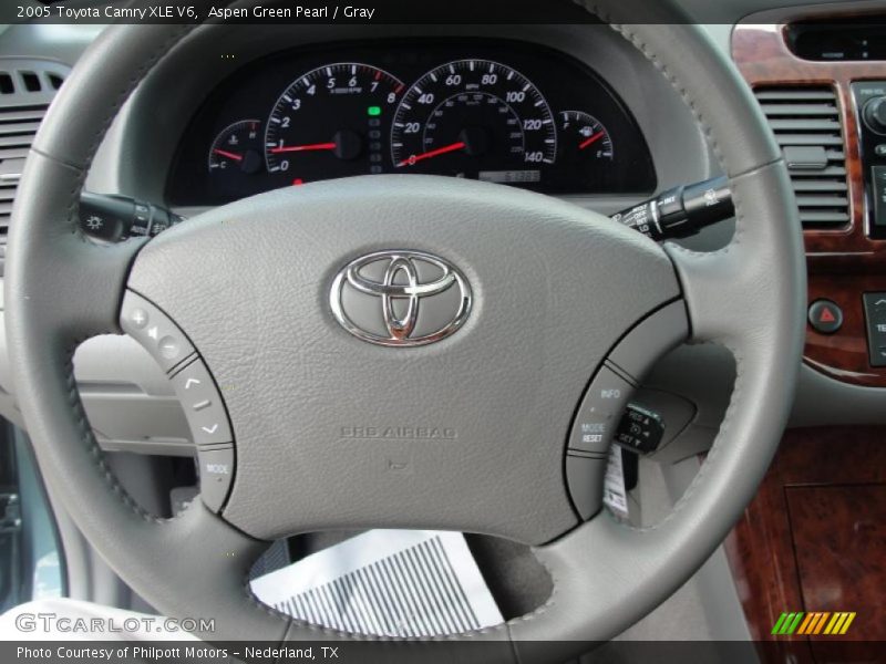 Aspen Green Pearl / Gray 2005 Toyota Camry XLE V6