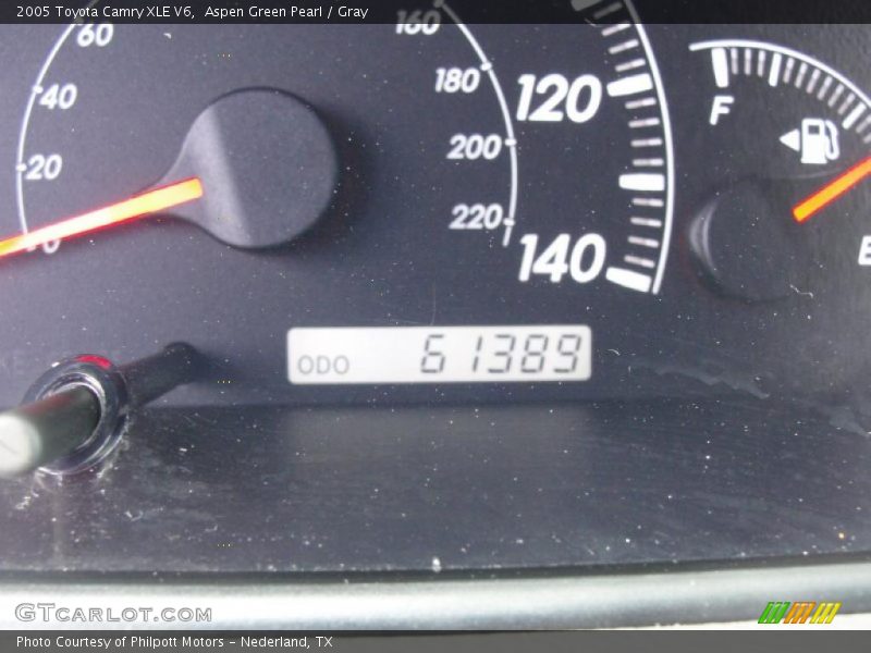 Aspen Green Pearl / Gray 2005 Toyota Camry XLE V6