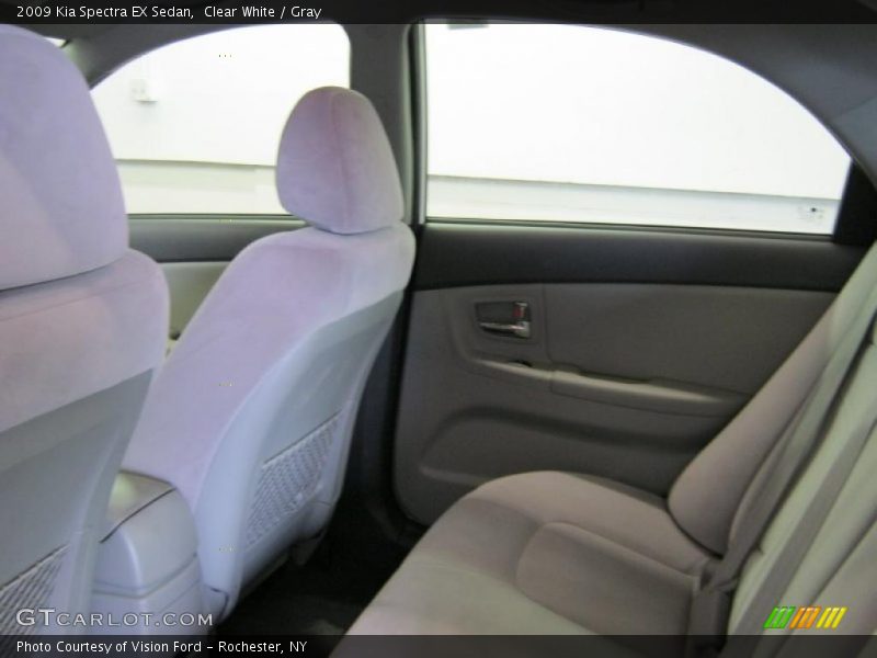 Clear White / Gray 2009 Kia Spectra EX Sedan