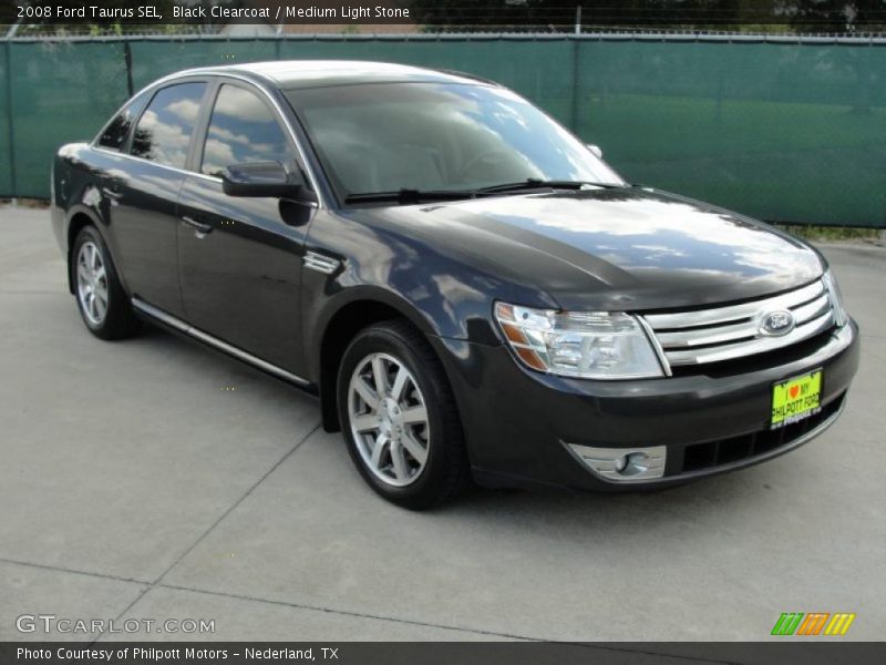 Black Clearcoat / Medium Light Stone 2008 Ford Taurus SEL