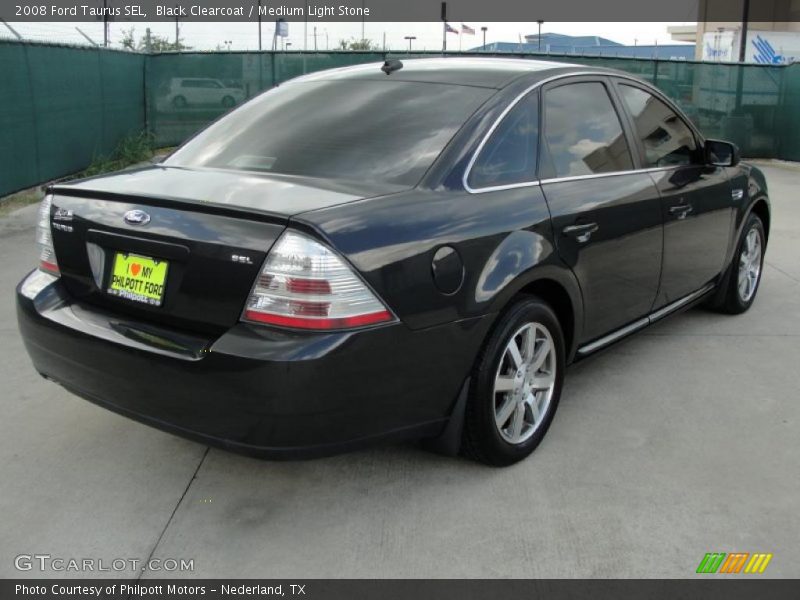 Black Clearcoat / Medium Light Stone 2008 Ford Taurus SEL