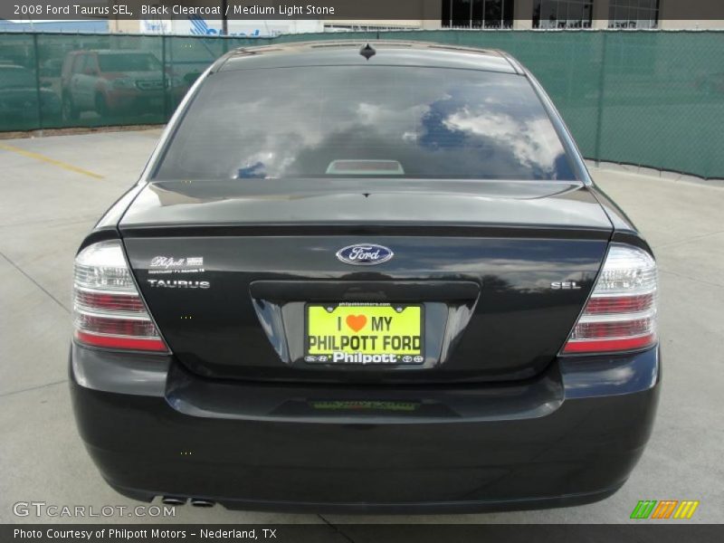 Black Clearcoat / Medium Light Stone 2008 Ford Taurus SEL