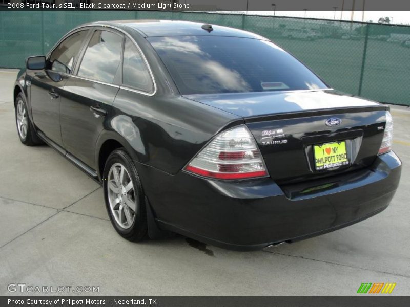 Black Clearcoat / Medium Light Stone 2008 Ford Taurus SEL
