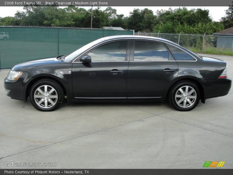 Black Clearcoat / Medium Light Stone 2008 Ford Taurus SEL