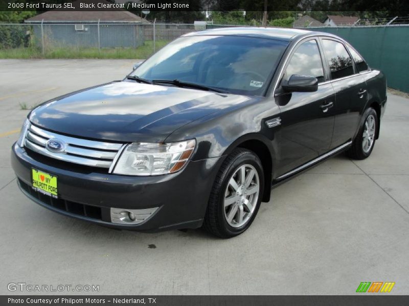 Black Clearcoat / Medium Light Stone 2008 Ford Taurus SEL