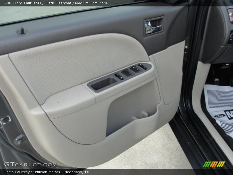 Black Clearcoat / Medium Light Stone 2008 Ford Taurus SEL