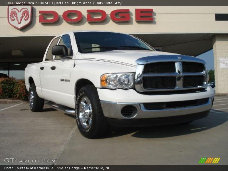 Bright White / Dark Slate Gray 2004 Dodge Ram 2500 SLT Quad Cab