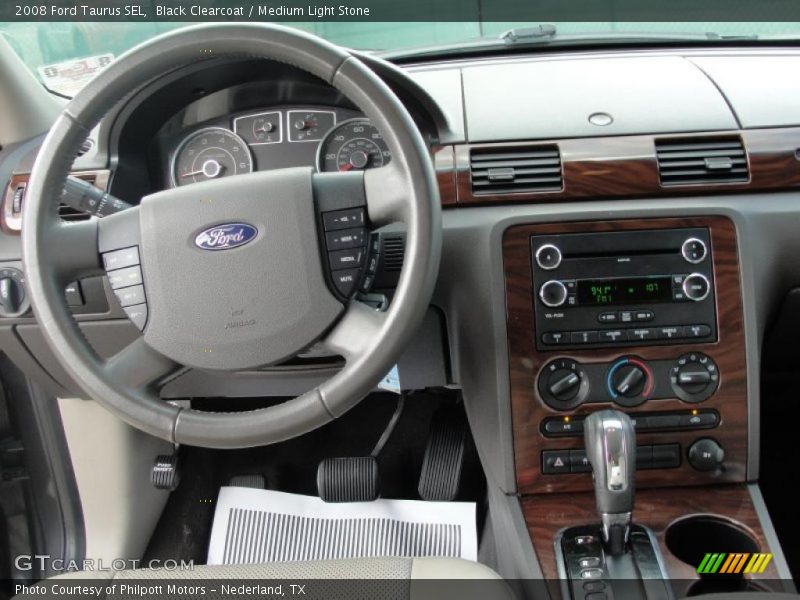 Black Clearcoat / Medium Light Stone 2008 Ford Taurus SEL