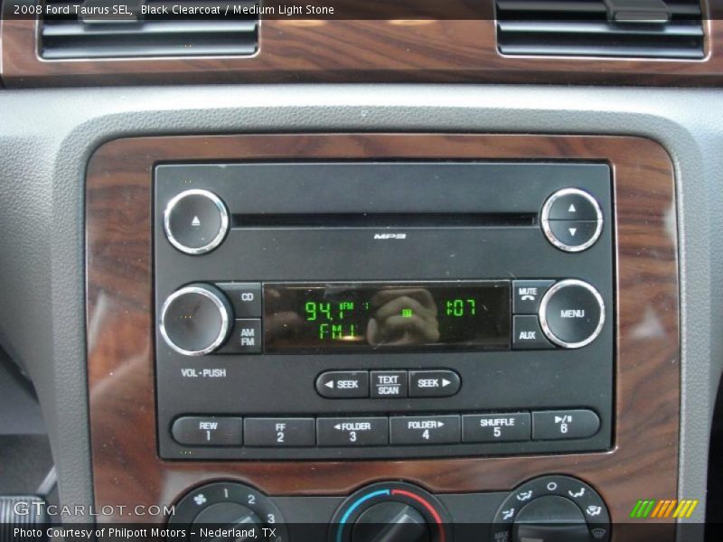 Black Clearcoat / Medium Light Stone 2008 Ford Taurus SEL