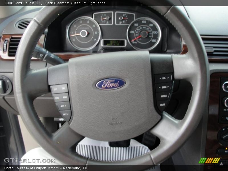 Black Clearcoat / Medium Light Stone 2008 Ford Taurus SEL